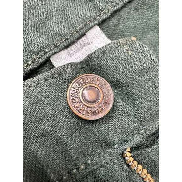 Vintage 1994 Levis 550 Womens 11 Relaxed Fit Tapered Leg Green USA Made Western - Picture 7 of 16